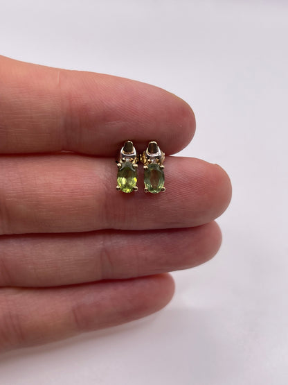 9ct gold quartz earrings