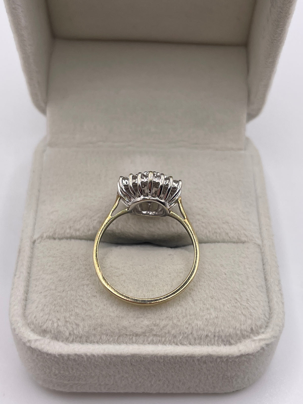 9ct gold diamond cluster ring