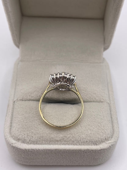 9ct gold diamond cluster ring