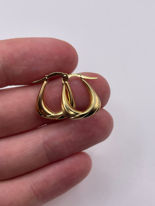 9ct gold creole earrings