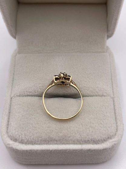 9ct gold sapphire cluster ring