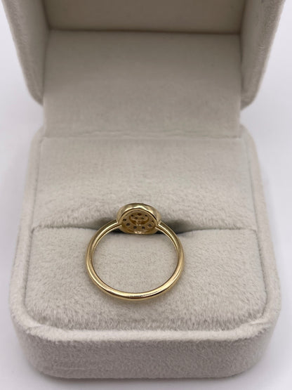 9ct gold diamond cluster ring