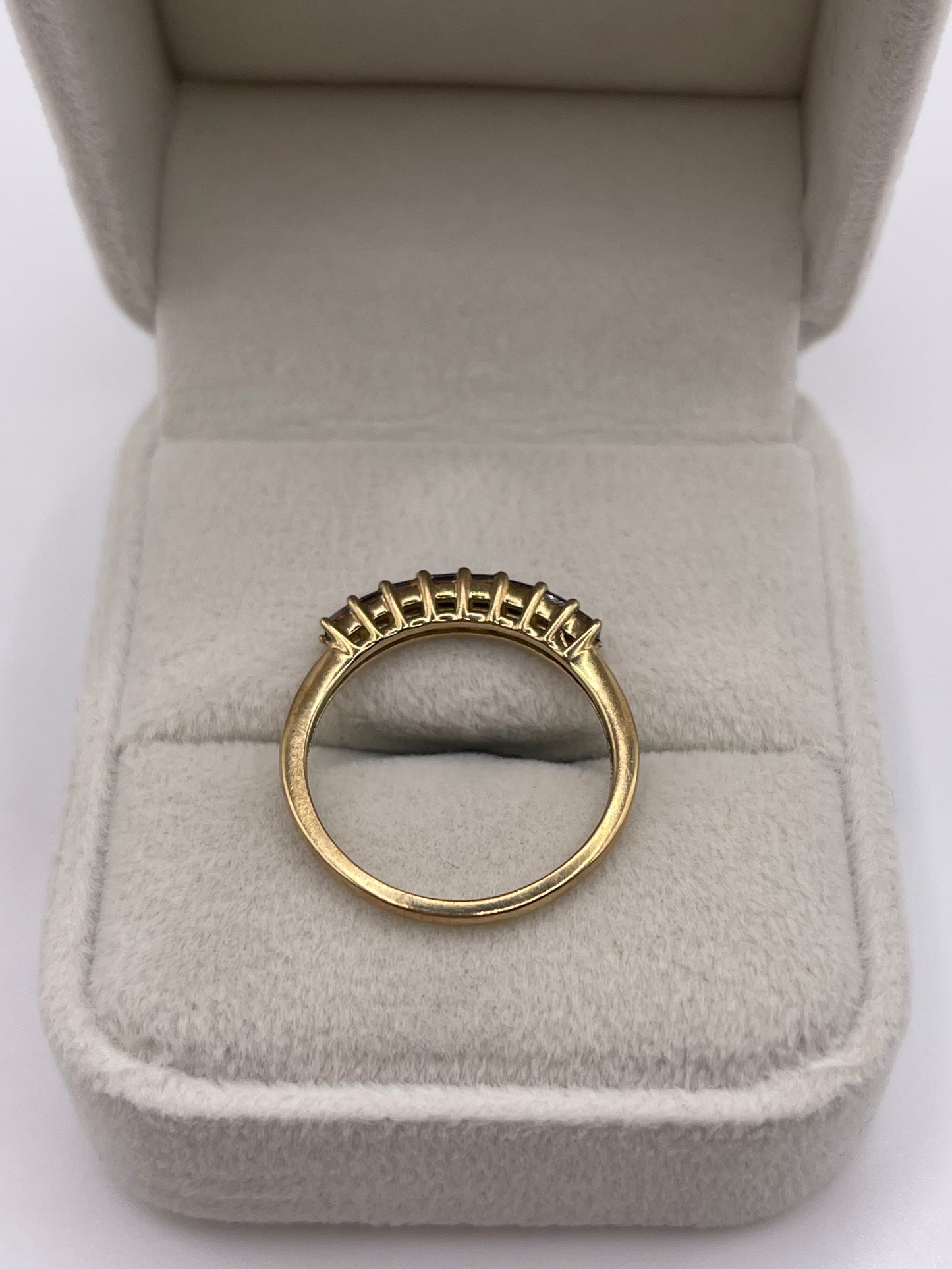 9ct gold red diamond ring