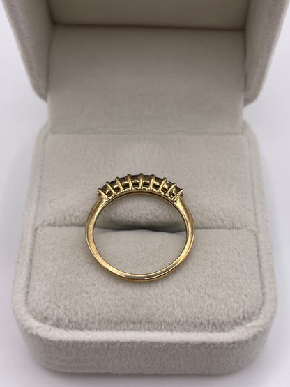 9ct gold red diamond ring