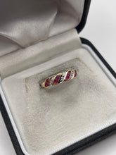 Load image into Gallery viewer, 9ct gold ruby and diamond ring
