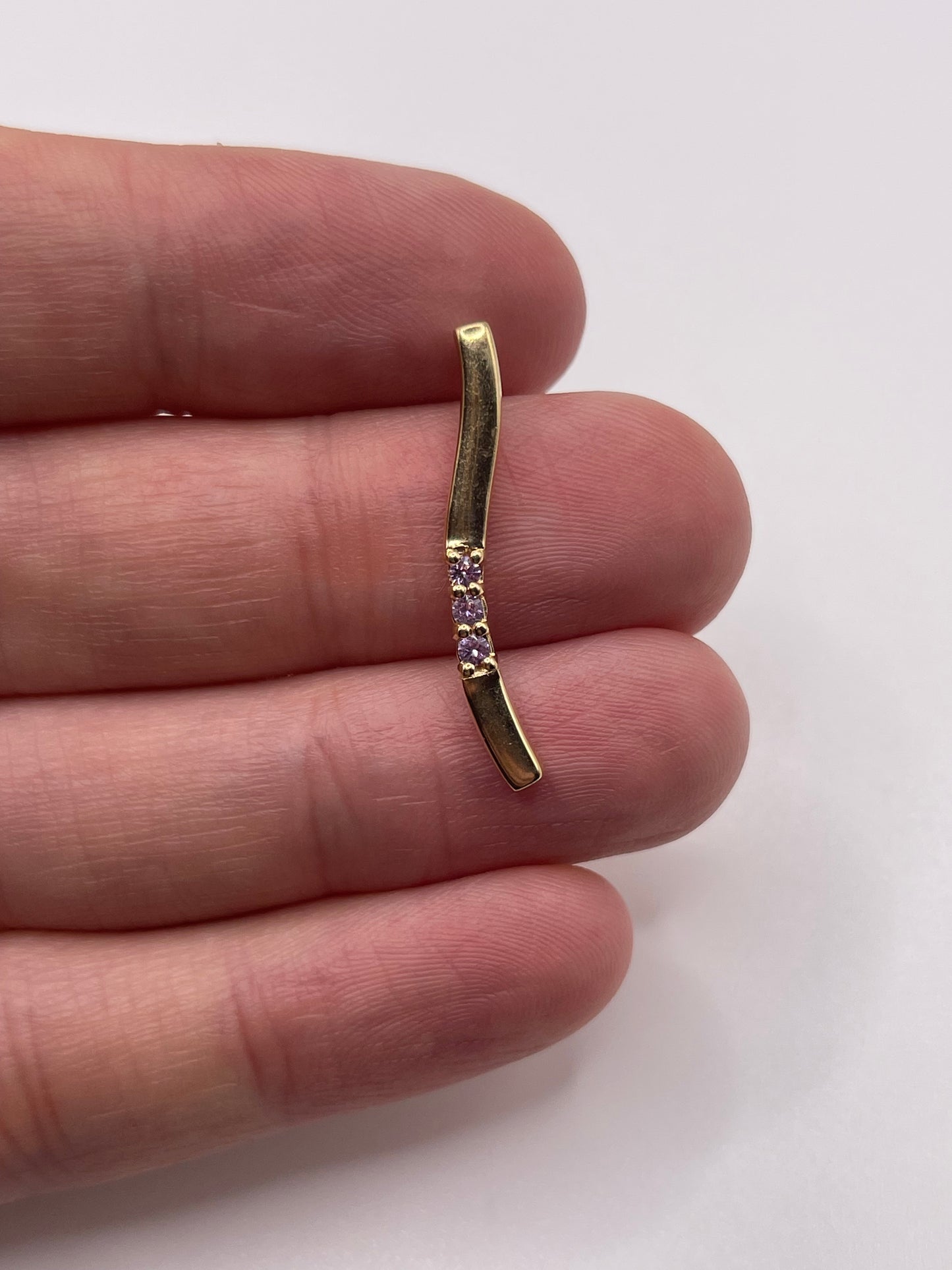 9ct gold pink topaz pendant