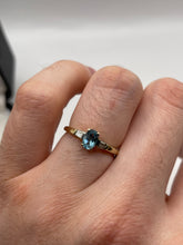 Load image into Gallery viewer, 9ct gold topaz and diamond ring
