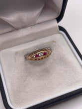 Load image into Gallery viewer, Antique 9ct rose gold paste ring
