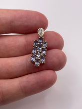 Load image into Gallery viewer, 9ct gold tanzanite and diamond pendant
