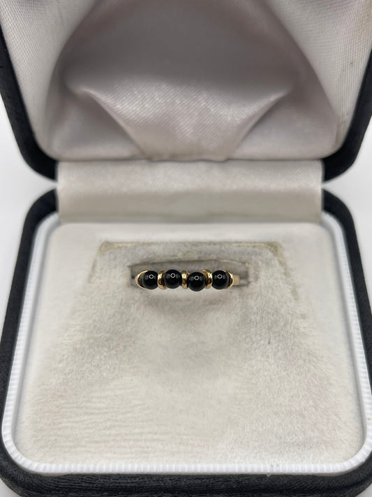 9ct gold onyx ring