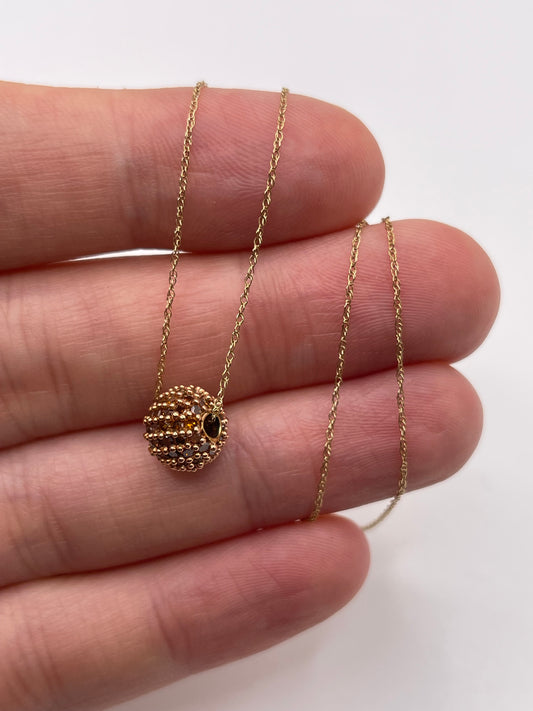 9ct gold coloured diamond necklace