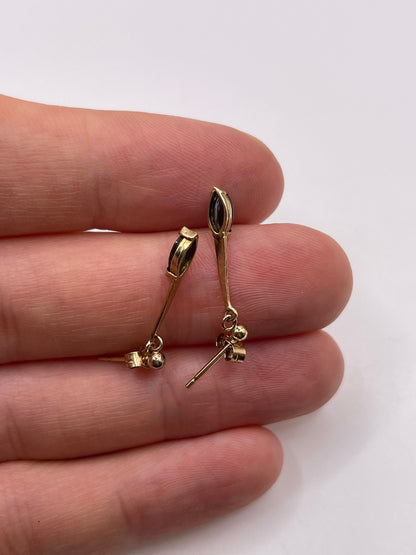 9ct gold sapphire earrings