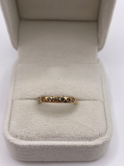 9ct gold cognac diamond ring