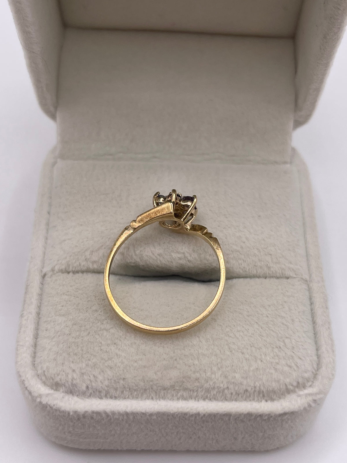 9ct gold opal and tanzanite ring