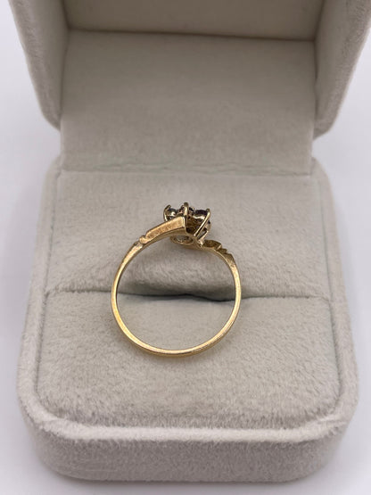 9ct gold opal and tanzanite ring