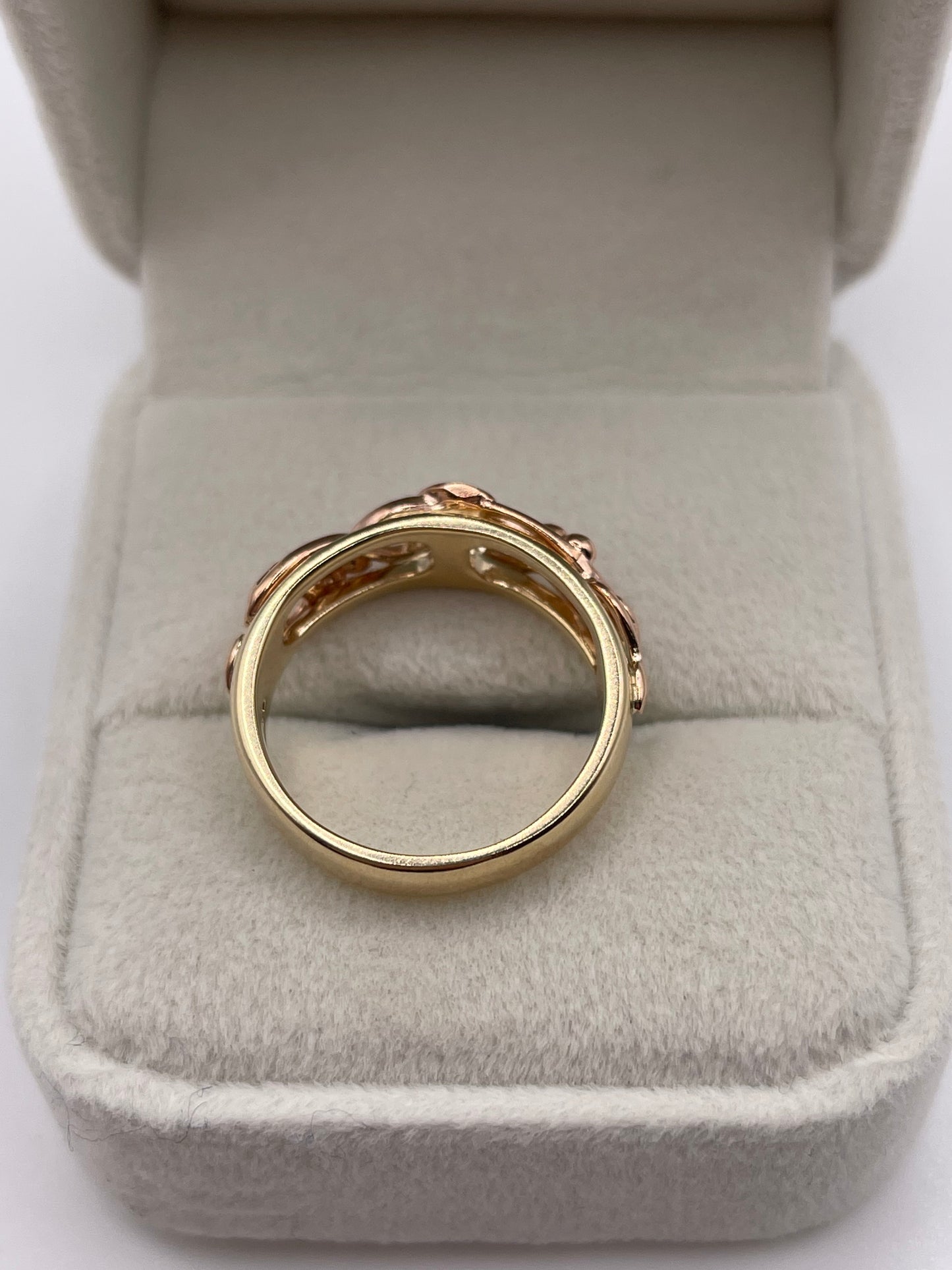 Clogau 9ct two tone gold ring
