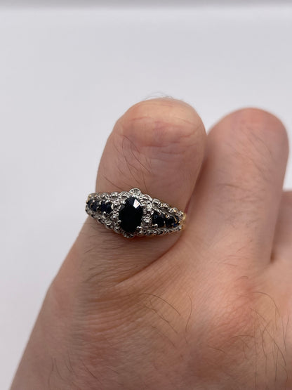 9ct gold sapphire and diamond ring