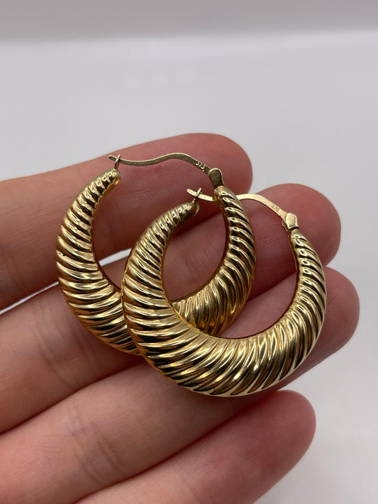 9ct gold creole earrings