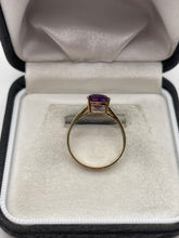 Load image into Gallery viewer, 9ct gold amethyst ring
