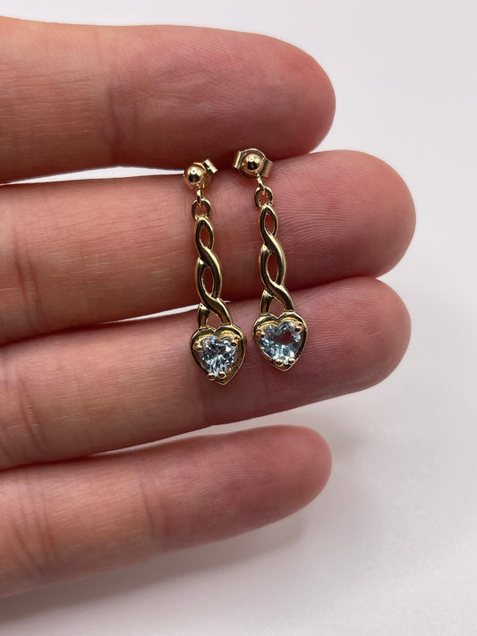 9ct gold topaz earrings