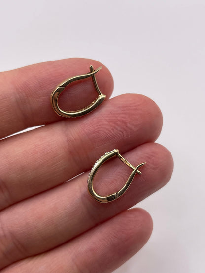 9ct gold diamond earrings