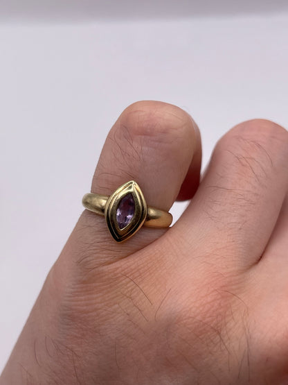 9ct gold amethyst ring