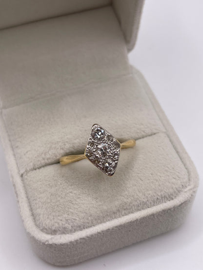 18ct gold platinum diamond ring