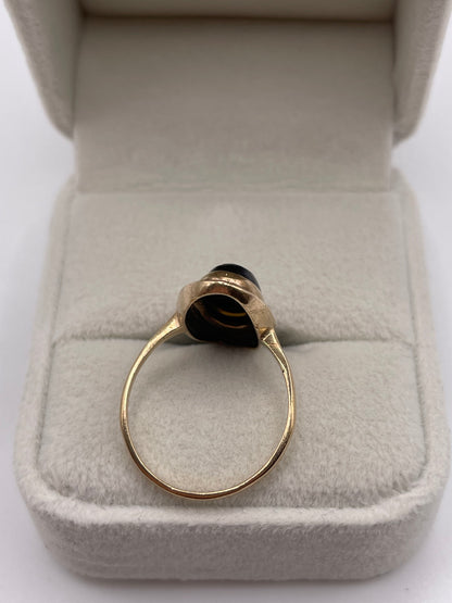 9ct gold onyx ring