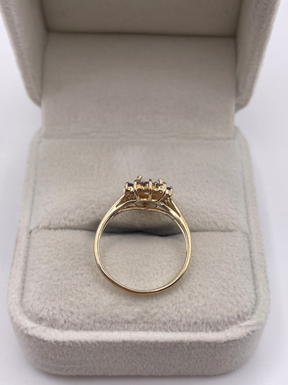 9ct gold opal and tanzanite ring