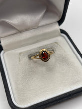 Load image into Gallery viewer, 9ct gold garnet ring
