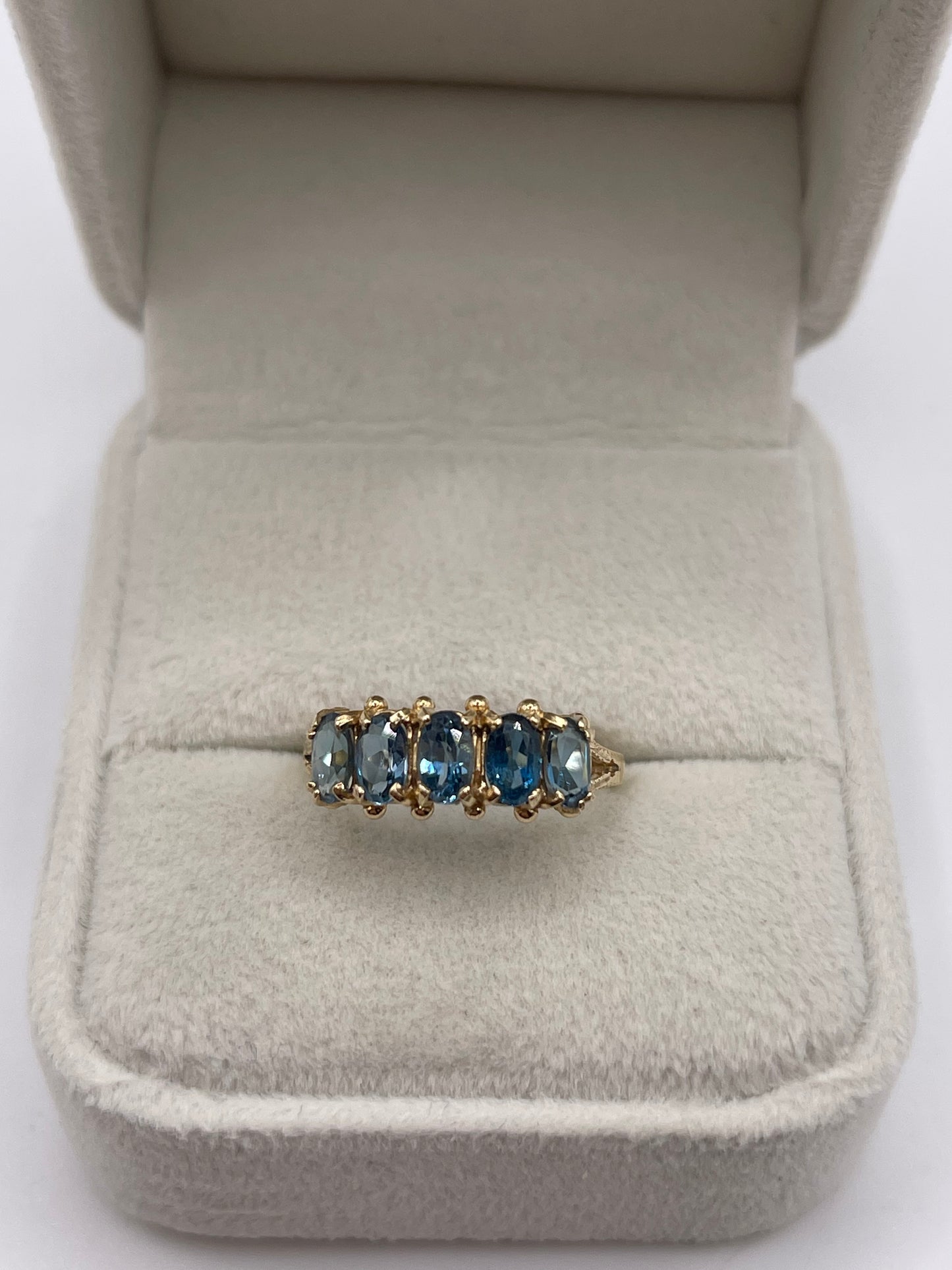 9ct gold blue topaz ring