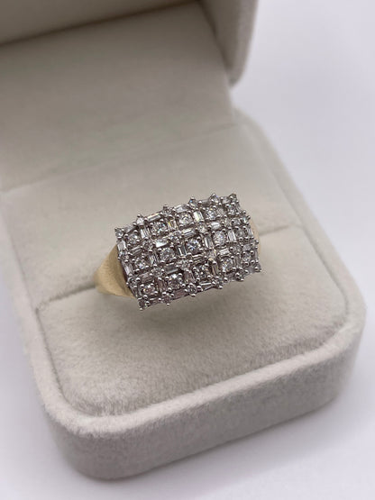 9ct gold diamond cluster ring