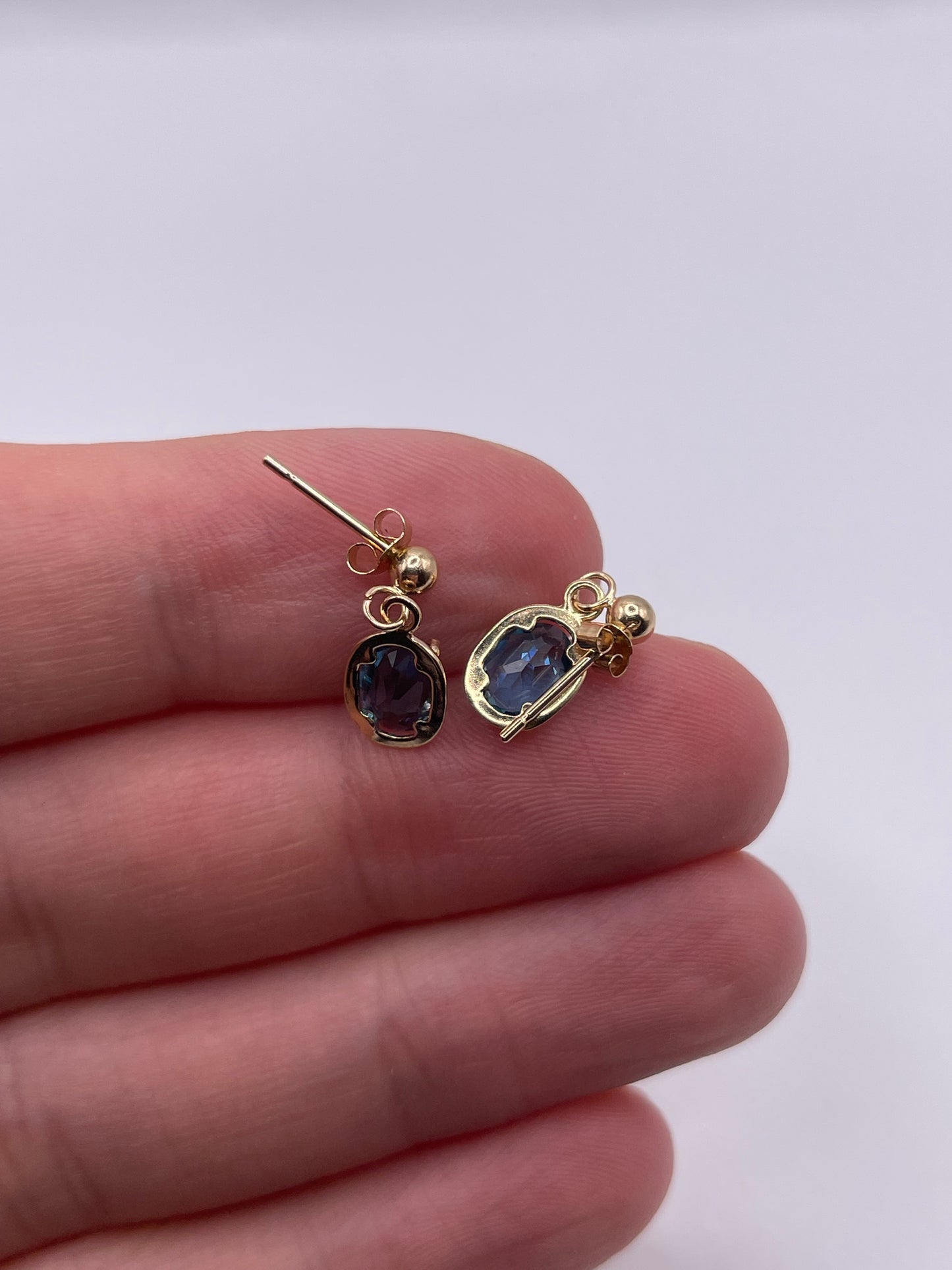 9ct gold topaz earrings