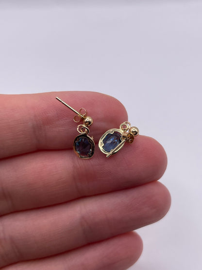 9ct gold topaz earrings
