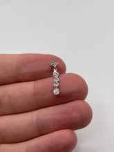 Load image into Gallery viewer, 9ct white gold cz pendant

