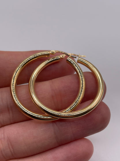 9ct gold creole earrings