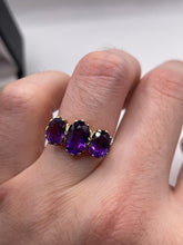 Load image into Gallery viewer, 9ct gold amethyst ring
