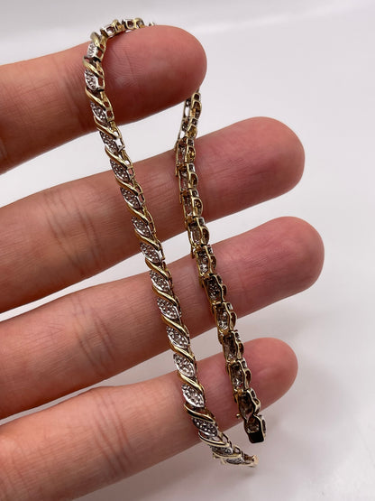 9ct gold diamond bracelet