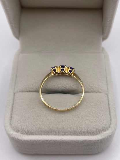 14ct gold tanzanite and diamond ring