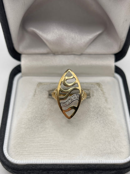 9ct gold diamond ring
