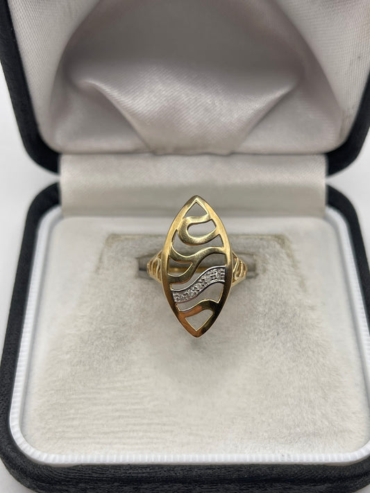 9ct gold diamond ring