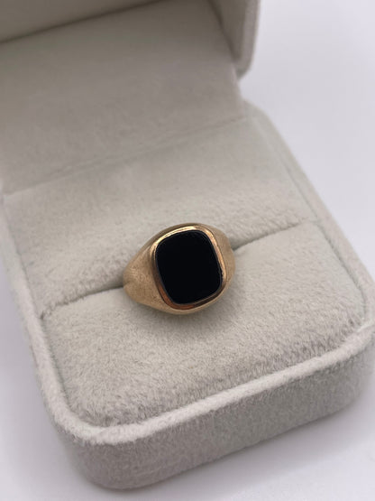 9ct gold onyx signet ring