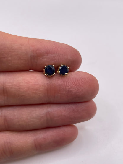 9ct gold sapphire earrings