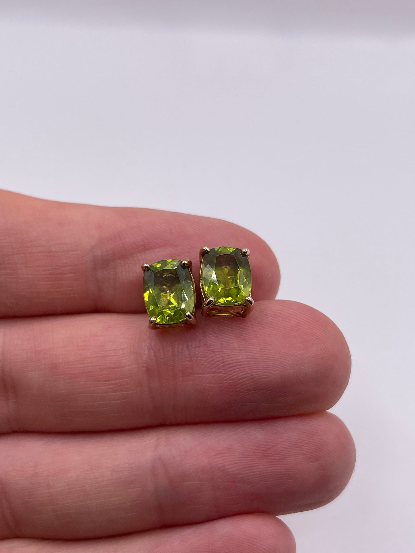 9ct gold peridot earrings