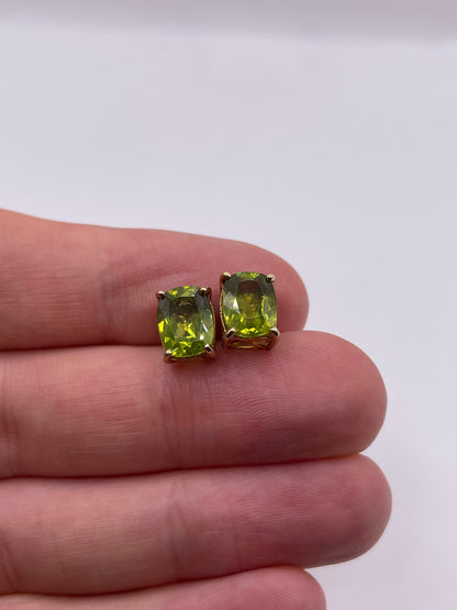 9ct gold peridot earrings