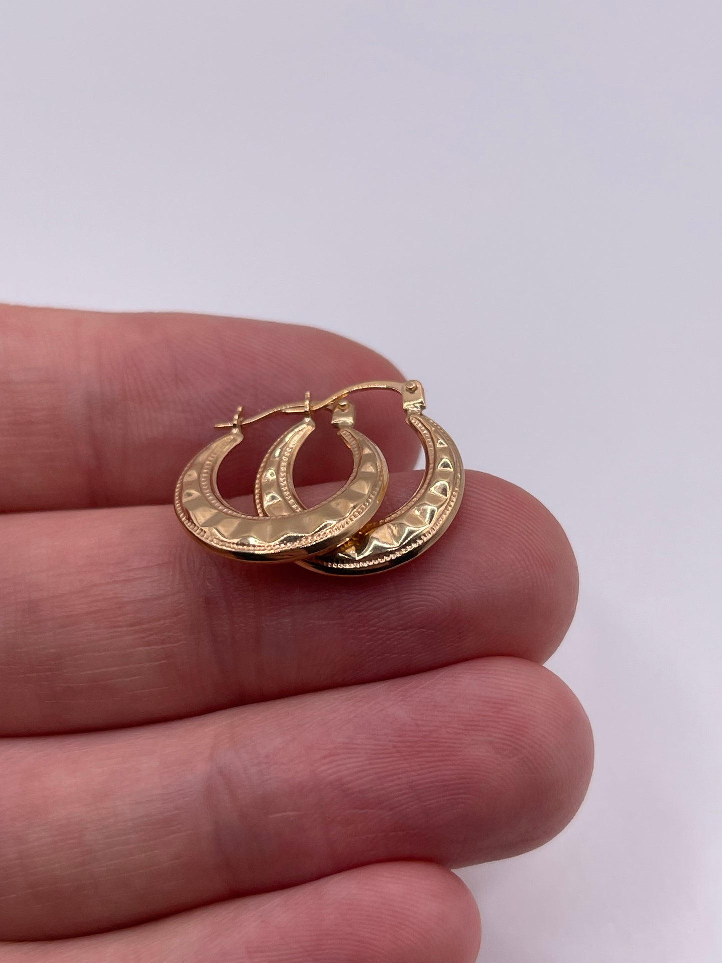 9ct gold creole earrings