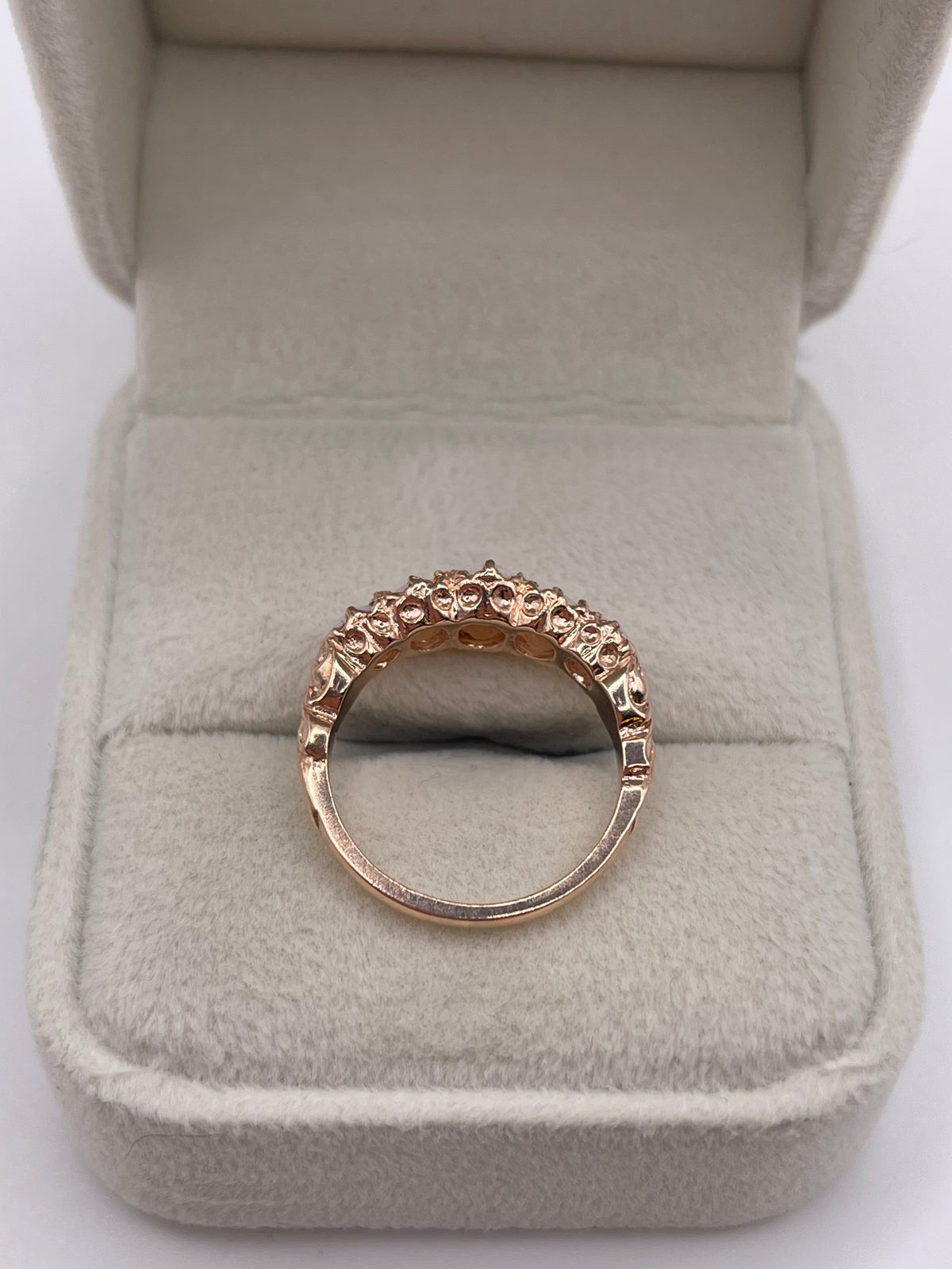 9ct rose gold opal ring