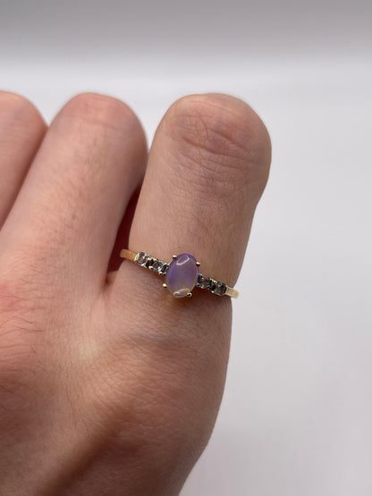9ct gold opal and topaz ring