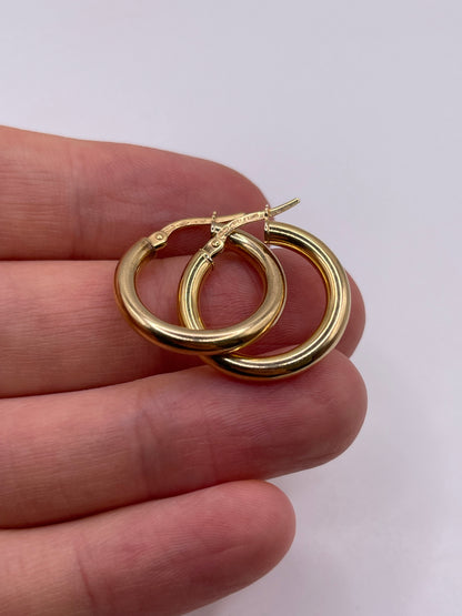 9ct gold creole earrings