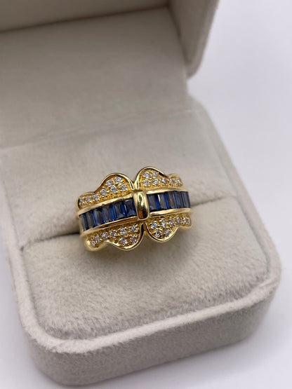 18ct gold sapphire and diamond ring